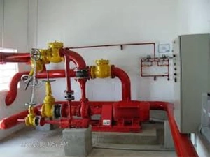 Instalação de casa de bombas